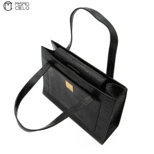 Black Crocodile Tote Bag