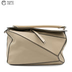 Khaki Medium Puzzle Shoulder Bag