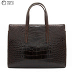 Brown Crocodile leather Handbag