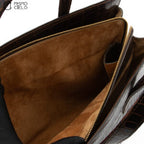 Brown Crocodile leather Handbag