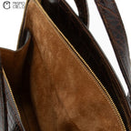 Brown Crocodile leather Handbag