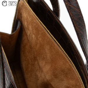 Brown Crocodile leather Handbag
