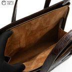 Brown Crocodile leather Handbag