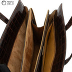 Brown Crocodile leather Handbag