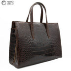 Brown Crocodile leather Handbag