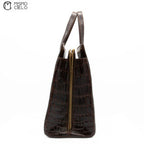 Brown Crocodile leather Handbag