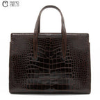 Brown Crocodile leather Handbag