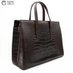Brown Crocodile leather Handbag