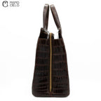 Brown Crocodile leather Handbag