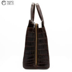 Brown Crocodile leather Handbag