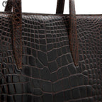 Brown Crocodile leather Handbag