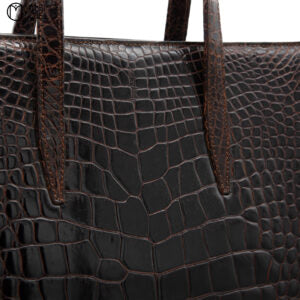 Brown Crocodile leather Handbag