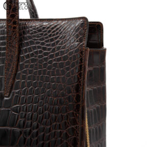 Brown Crocodile leather Handbag
