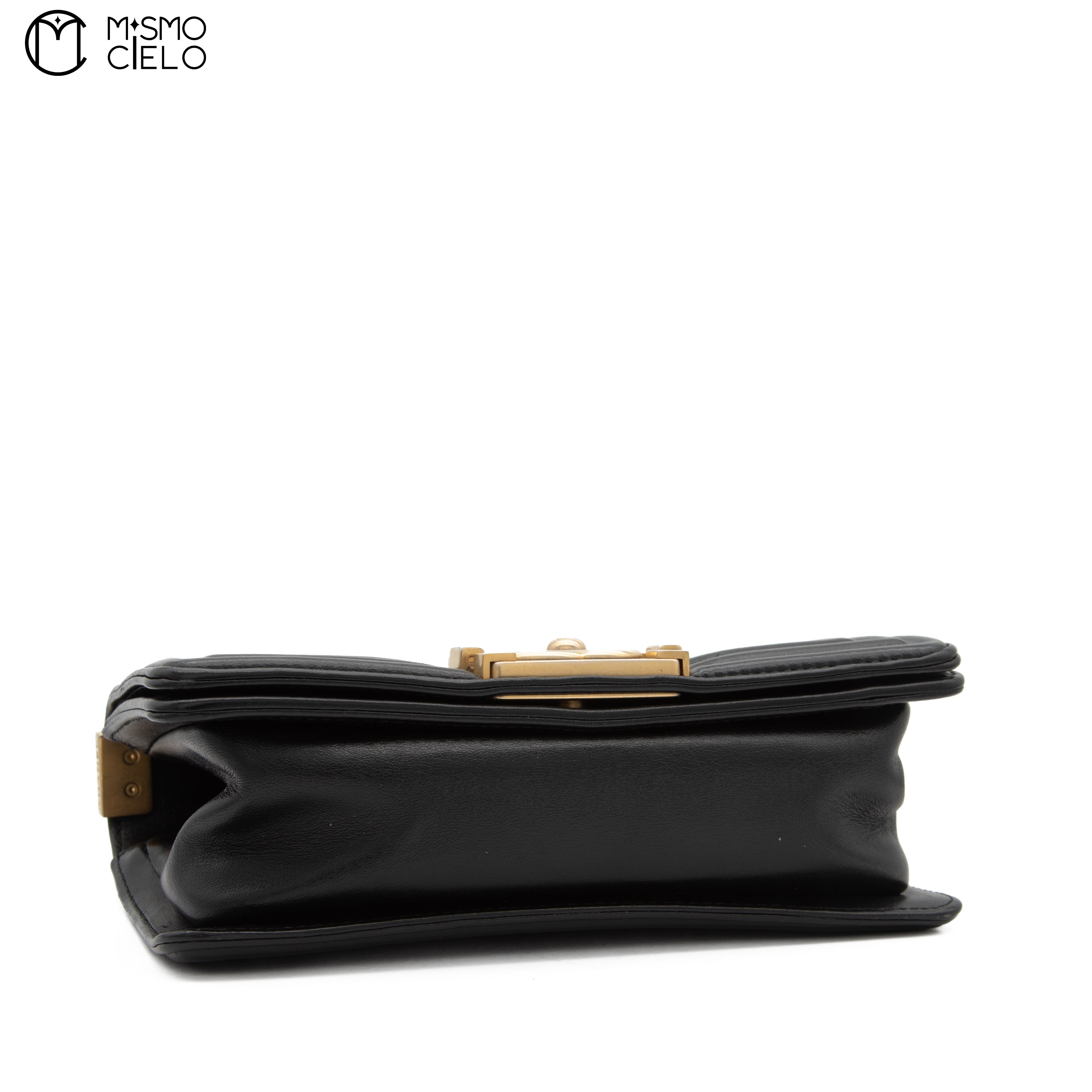 Calfskin and Lizard Black Boy Bag