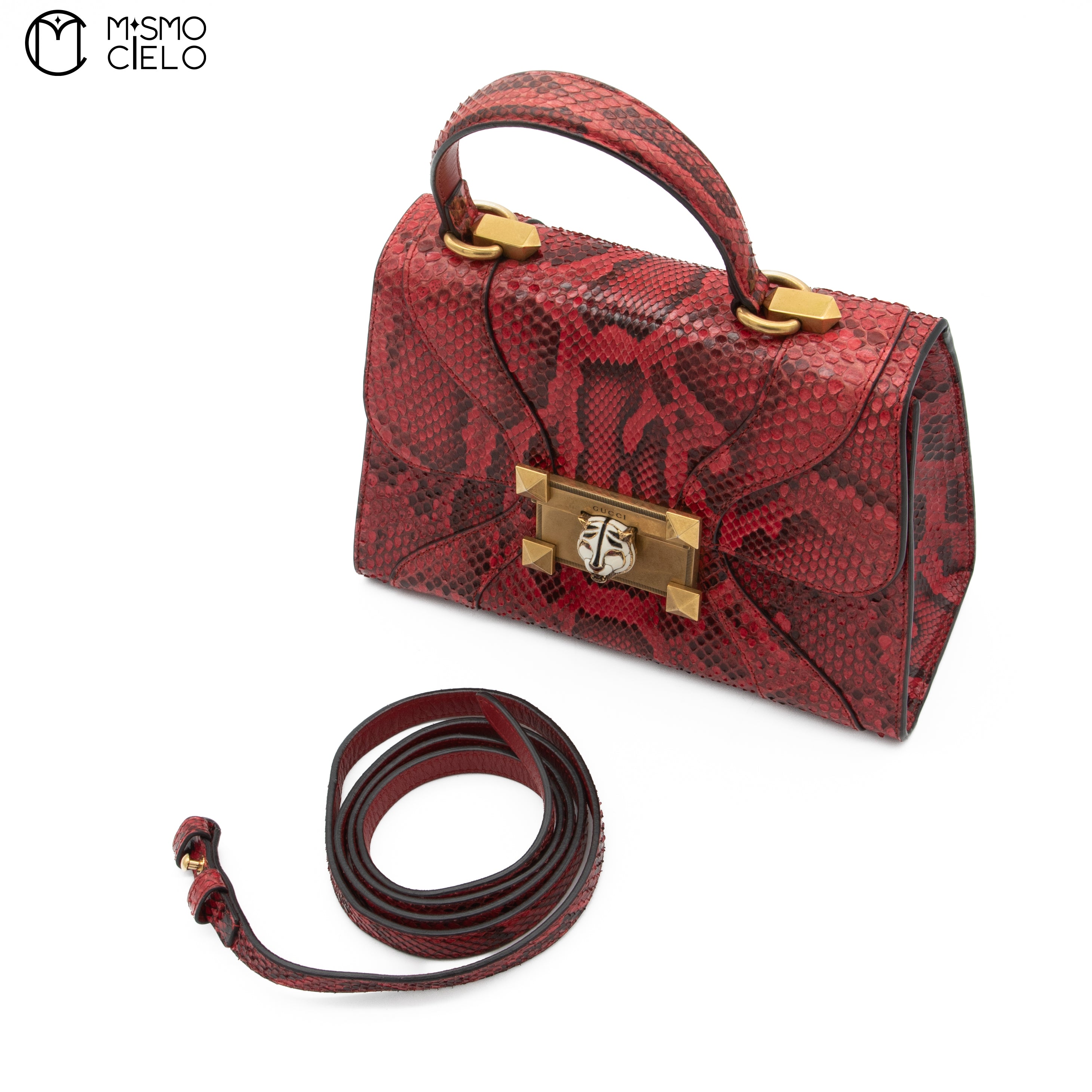 GUCCI Red Python Osiride Shoulder bag