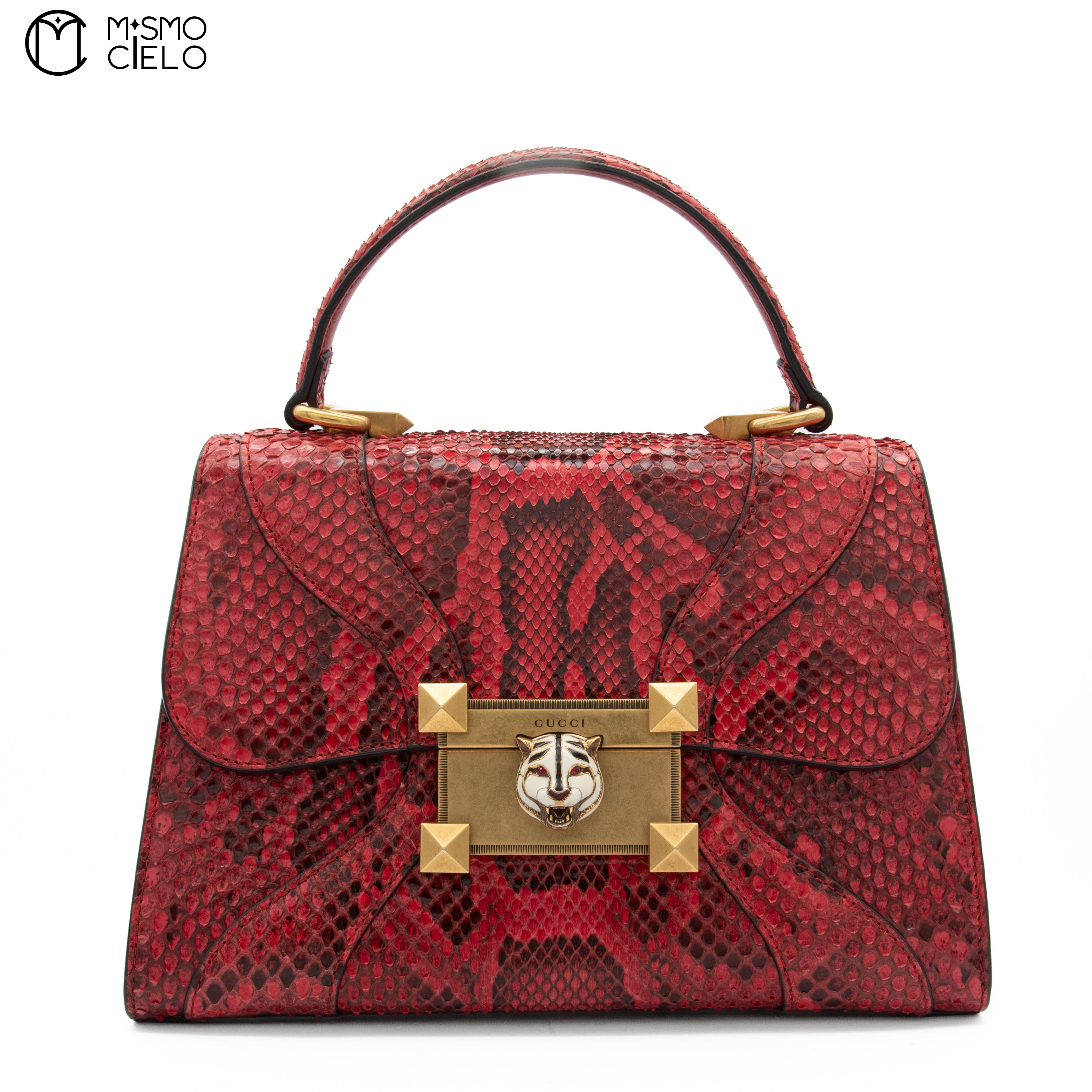 GUCCI Red Python Osiride Shoulder bag