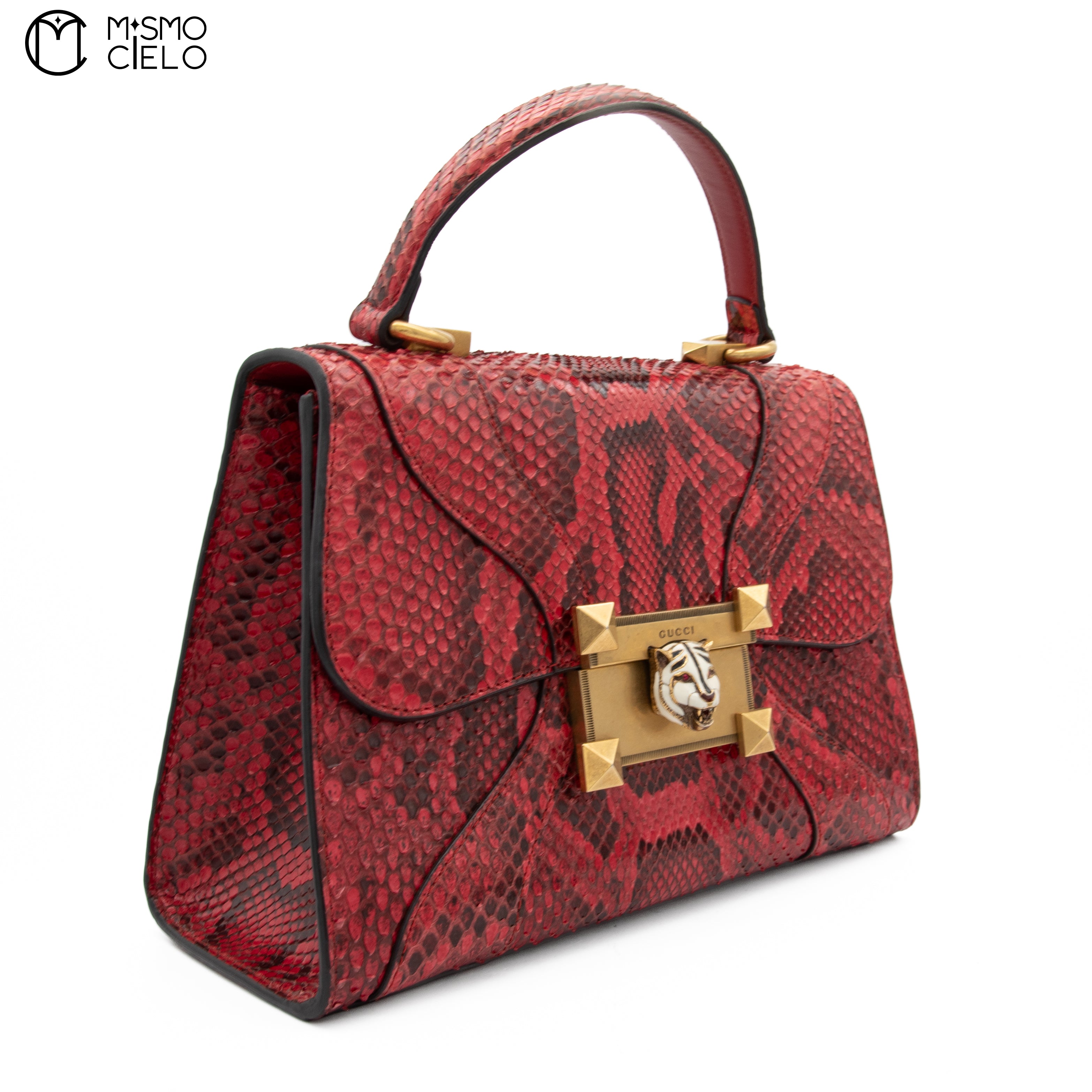 GUCCI Red Python Osiride Shoulder bag
