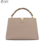 LOUIS VUITTON Beige Capucines with Python Handbag