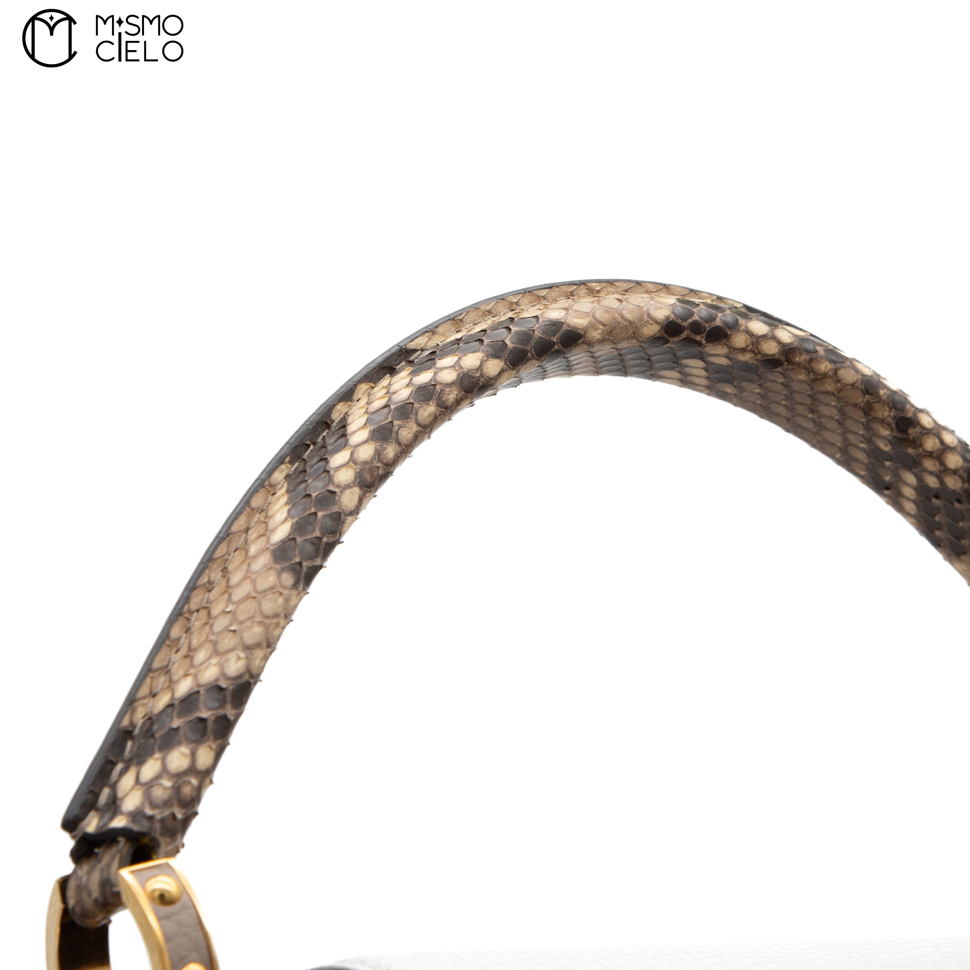 LOUIS VUITTON Beige Capucines with Python Handbag