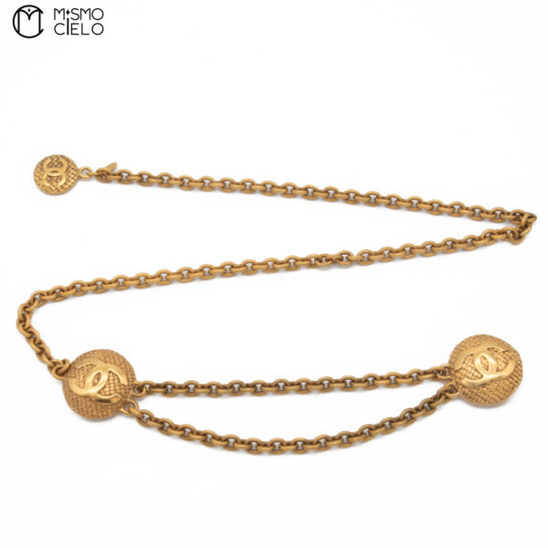 Double Coco Mark Mesh Chain Belt