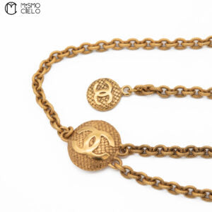 Double Coco Mark Mesh Chain Belt