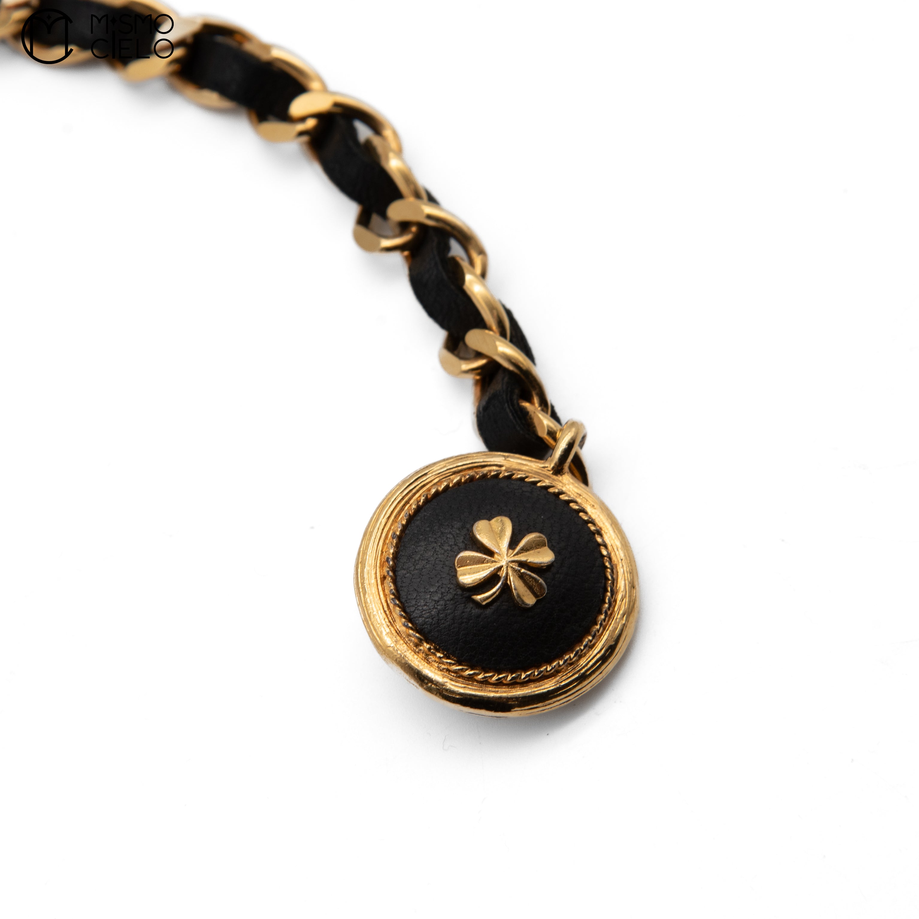 Coco Mark 4 Row Leather Chain Belt