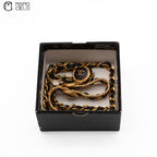 Coco Mark 4 Row Leather Chain Belt