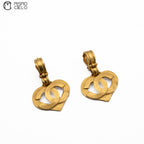 Coco Mark Swinging Heart Clip-on Earrings