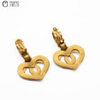Coco Mark Swinging Heart Clip-on Earrings