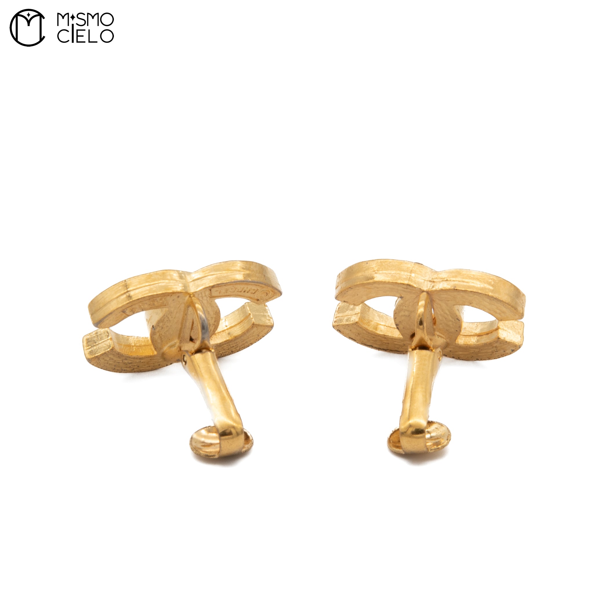 Vintage Classic Gold Clip-on Earrings with Diamonds