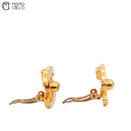 CHANEL Turn lock motif Clip-on Gold Earring