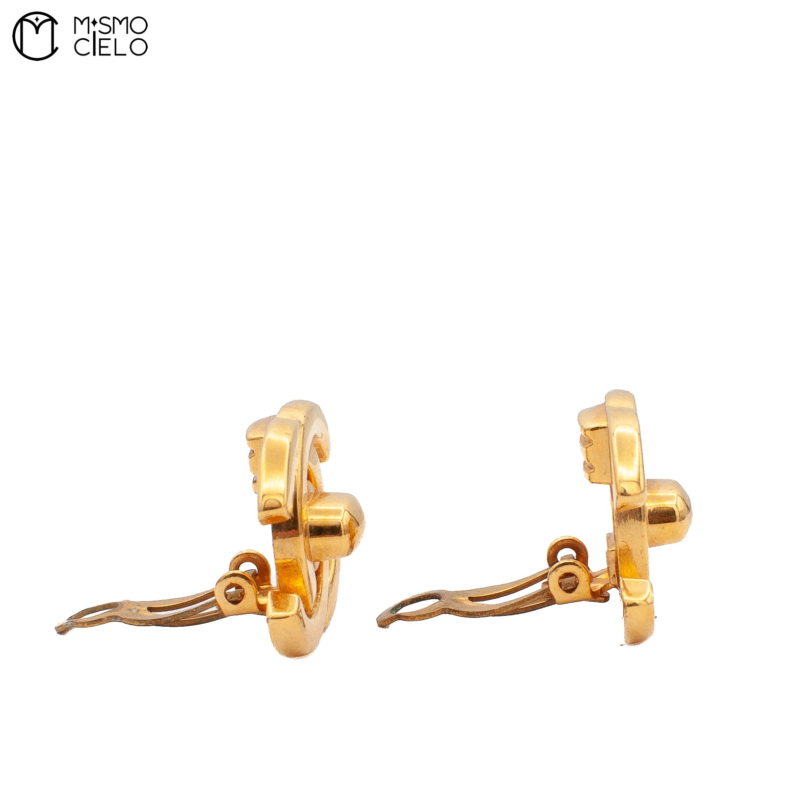 CHANEL Turn lock motif Clip-on Gold Earring