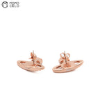 VIVIENNE WESTWOOD Orb Rhinestone Rose Gold Earrings *