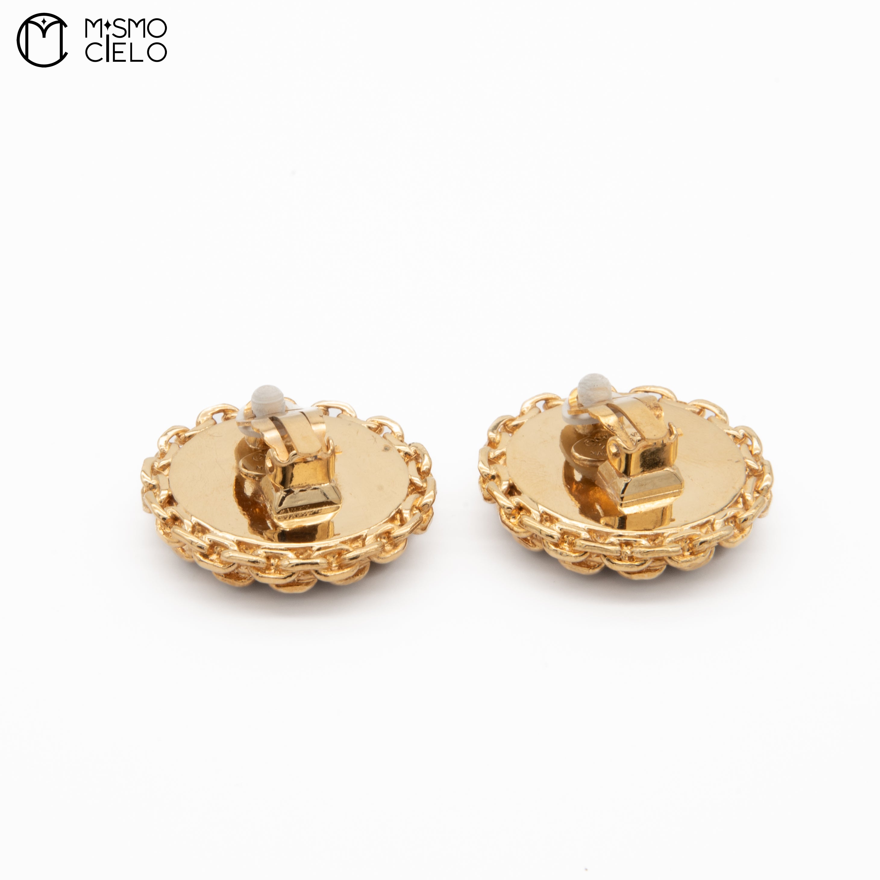 Coco Black and Gold Clip-on Earrings