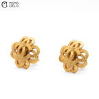 Coco Mark Clip-on Earrings Gold