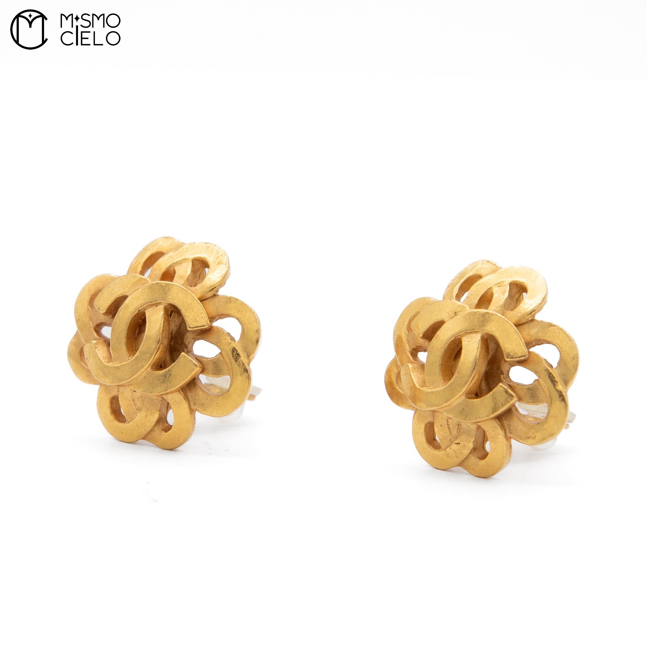 Coco Mark Clip-on Earrings Gold