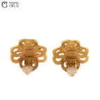 Coco Mark Clip-on Earrings Gold