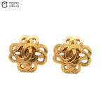 Coco Mark Clip-on Earrings Gold