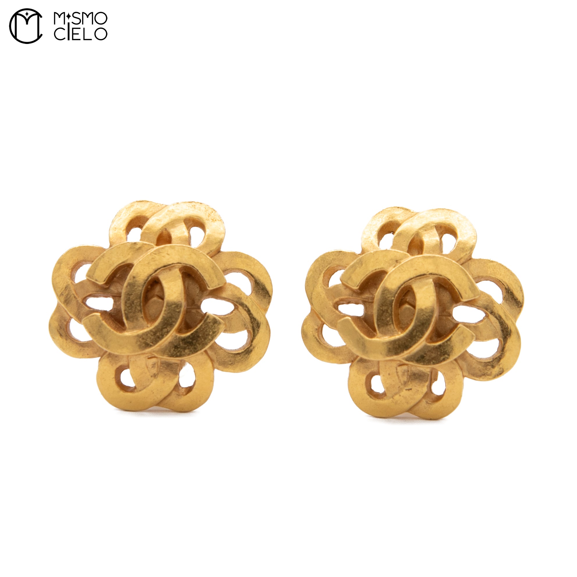 Coco Mark Clip-on Earrings Gold