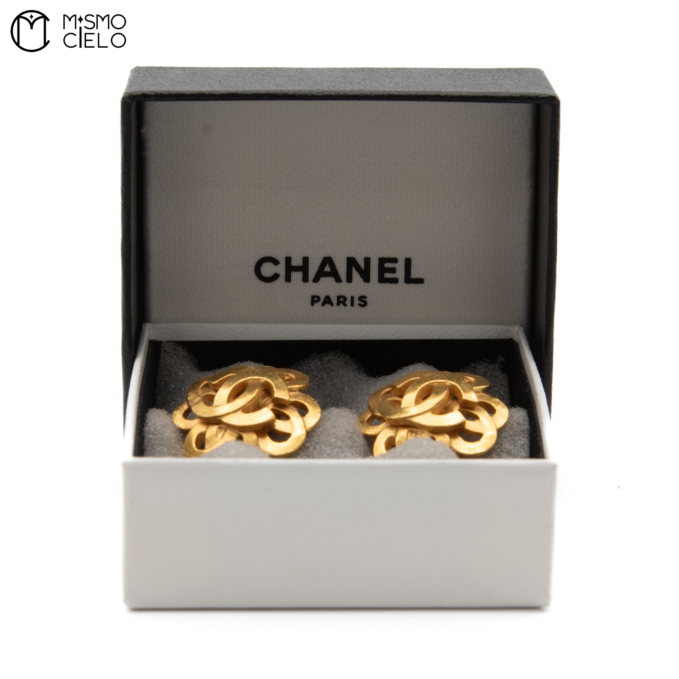 Coco Mark Clip-on Earrings Gold