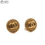 Rope Edge CC Logo Clip-on earrings