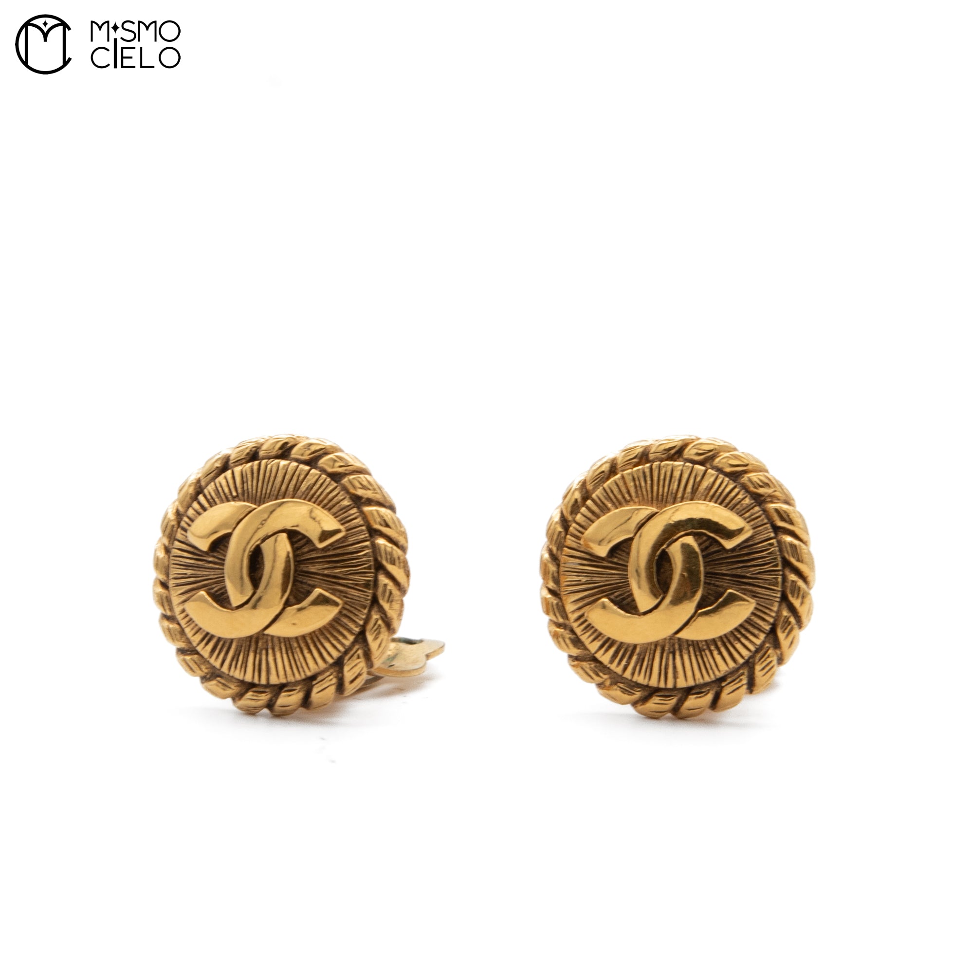 Rope Edge CC Logo Clip-on earrings
