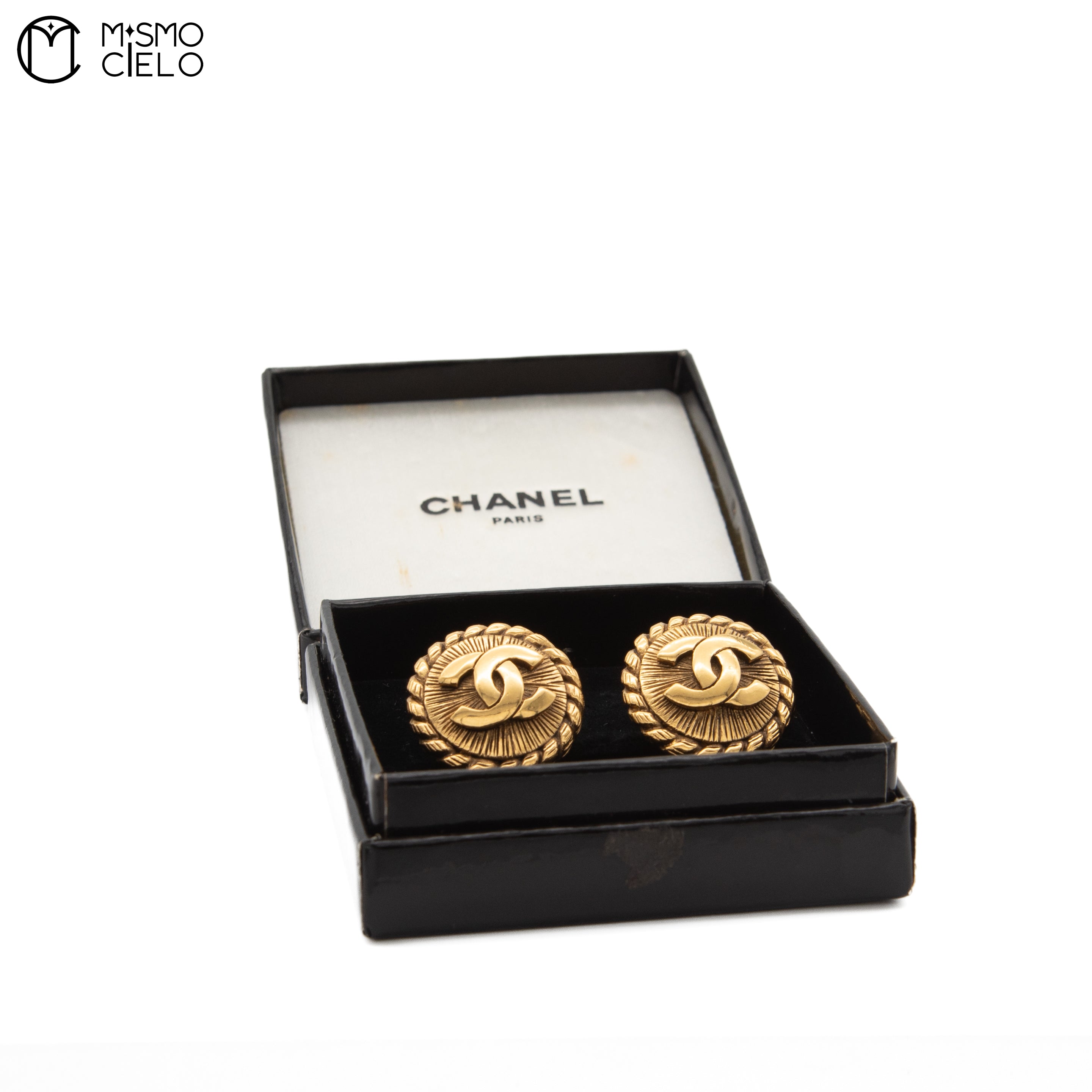 Rope Edge CC Logo Clip-on earrings