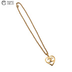 CHANEL Heart Necklace 95P 60cm *