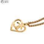 CHANEL Heart Necklace 95P 60cm *
