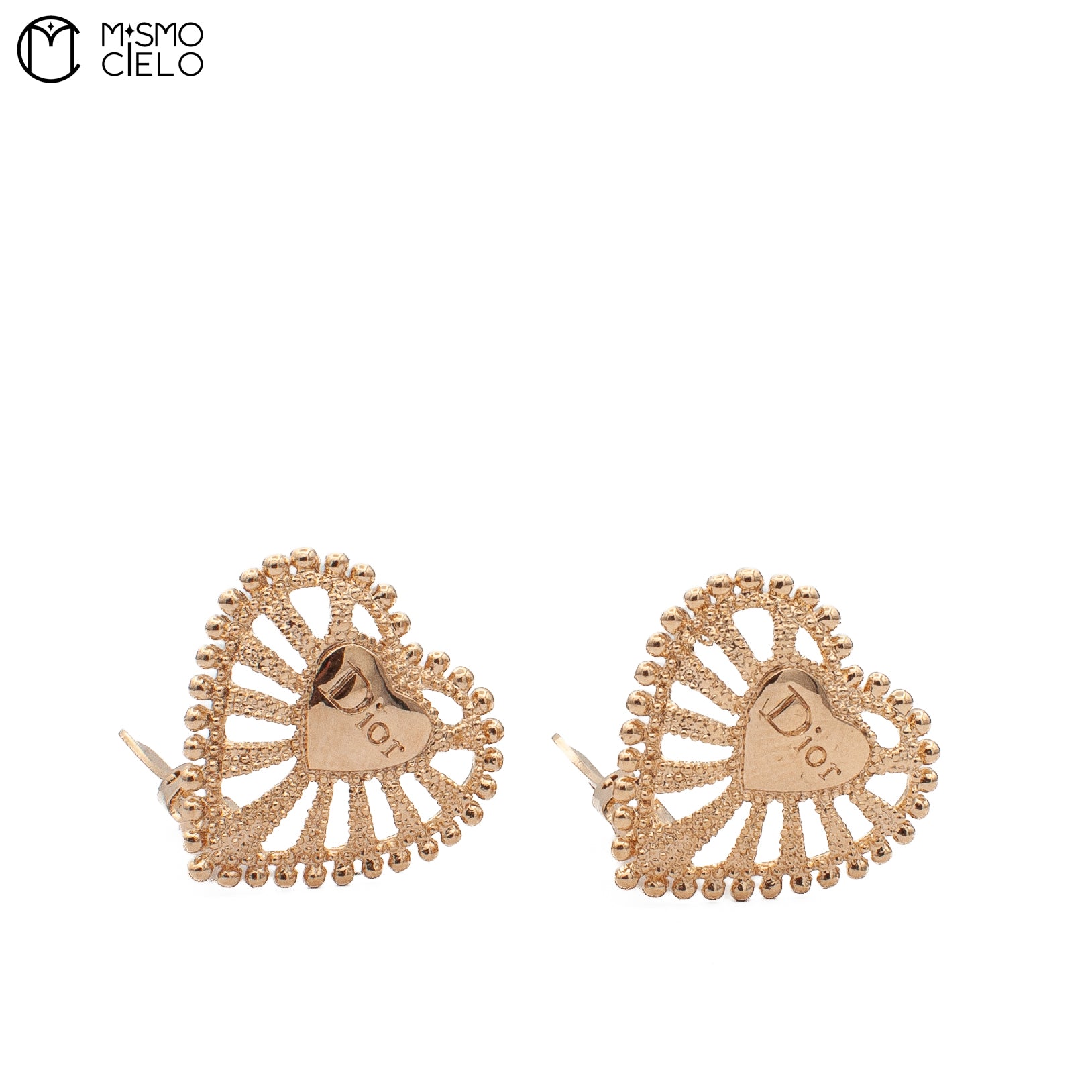 CHRISTIAN DIOR Gold Plated Heart Clip-on Earrings
