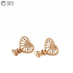 CHRISTIAN DIOR Gold Plated Heart Clip-on Earrings