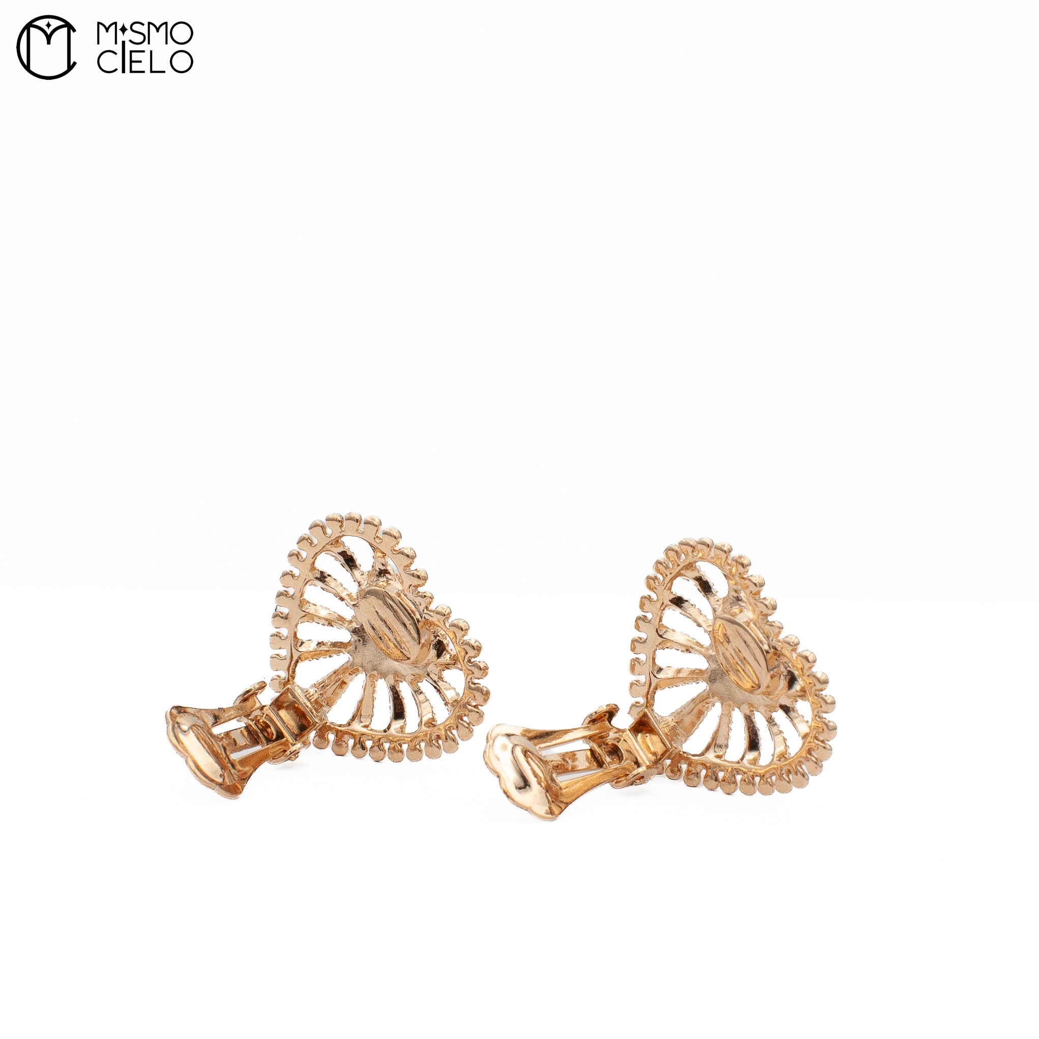 CHRISTIAN DIOR Gold Plated Heart Clip-on Earrings
