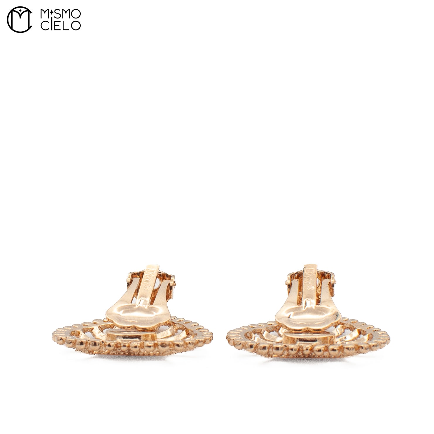 CHRISTIAN DIOR Gold Plated Heart Clip-on Earrings