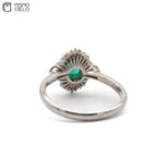MY BEADS LUXE # PT900 Emerald and Diamond 4.8g Ring 0.65Ct E  0.55Ct D